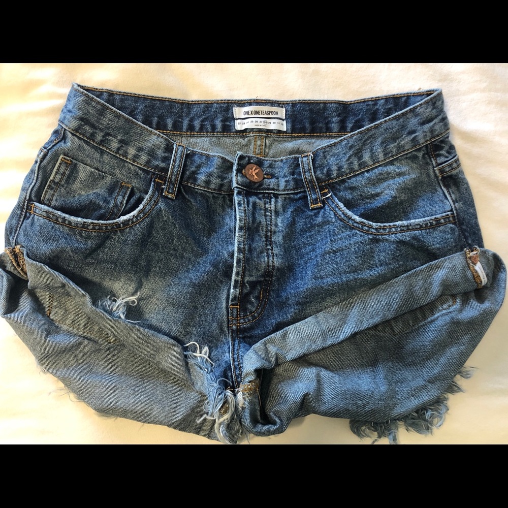 ONE By One Teaspoon Bandits Denim Shorts